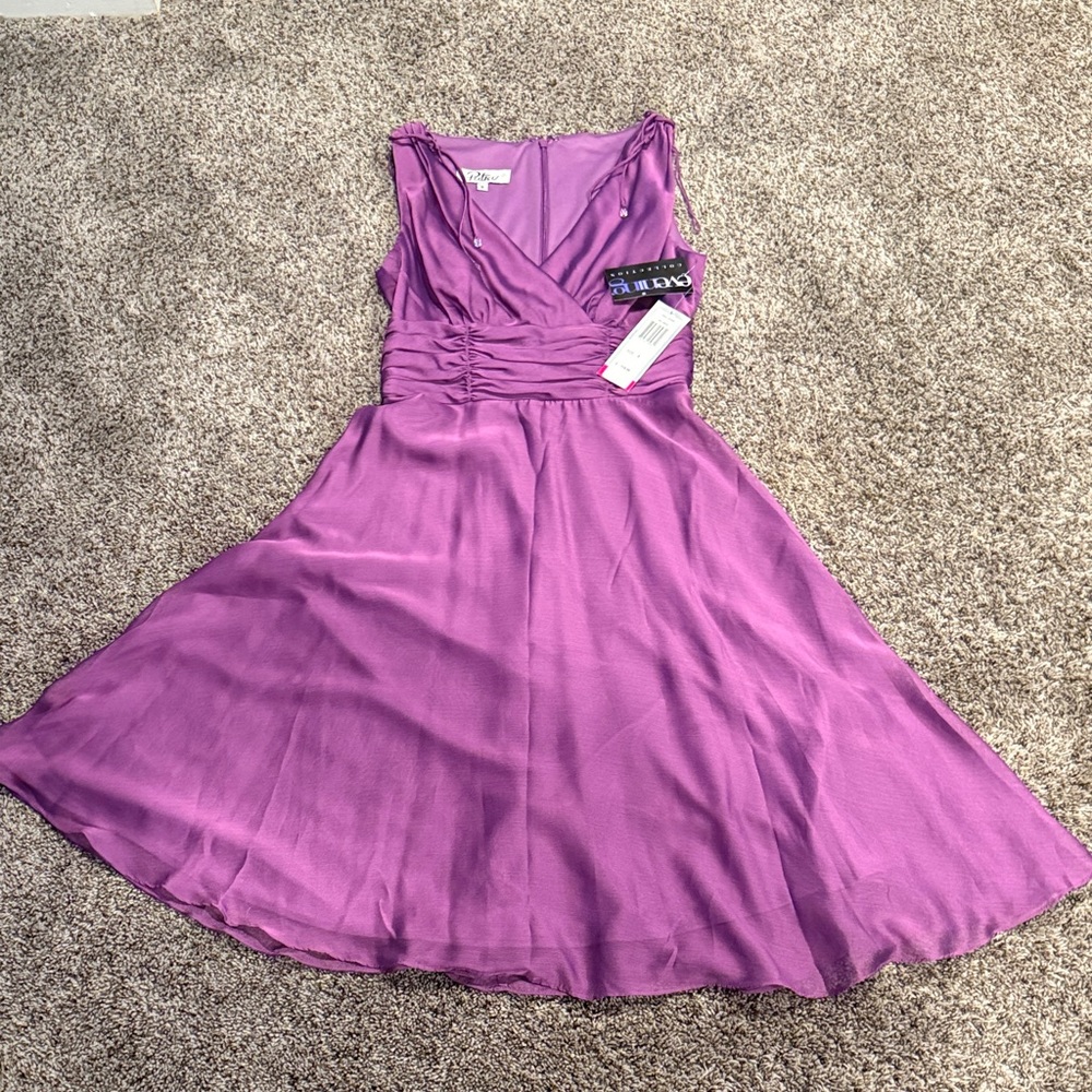 Elegant Purple Sleeveless Dress